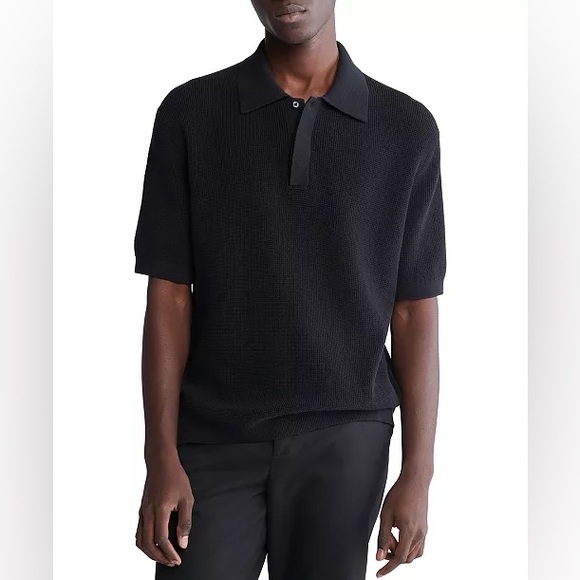 Calvin Klein Other - Calvin Klein Men's Waffle-Knit Polo Shirt